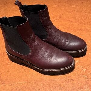 Caslon Men's Dark Burgundy Leather Boots